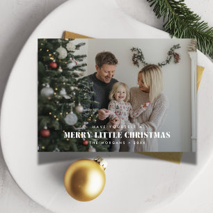 Personalized Christmas Card - Have yourself store a Merry little Christmas - 5in x 7in - count of 25+