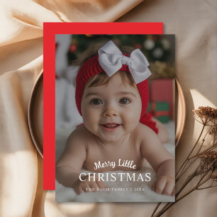 Merry Little Christmas Family Photo Card