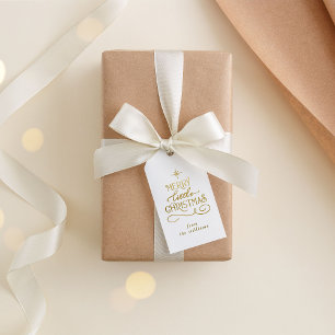 Merry Little Christmas Foil Gift Tags