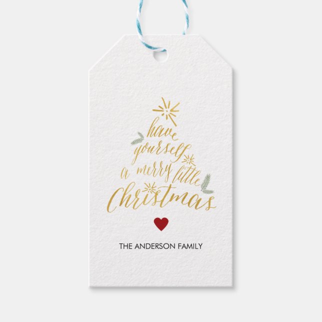 Merry Little Christmas Gift Tags (Front)