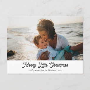 Merry Little Christmas Handwritten Holiday Photo