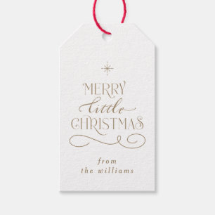 Merry Little Christmas Holiday Birth Announcement Gift Tags