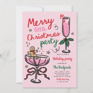 Merry Little Christmas Holiday Cocktail Party Invitation