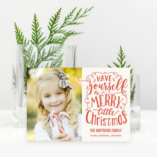 Merry Little Christmas Holiday Photo Card