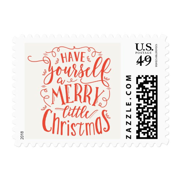Merry Little Christmas Holiday Postage