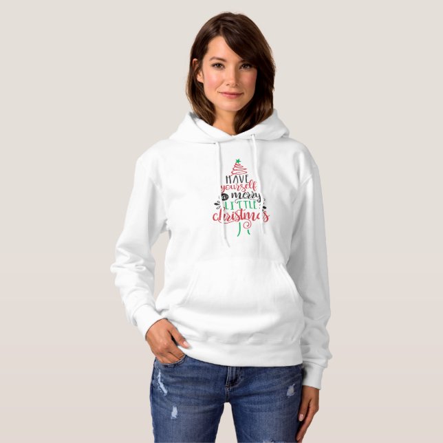 Merry Little Christmas Hoodie | Cozy Holiday Style (Front Full)