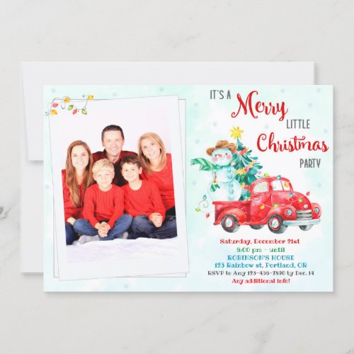 Merry little christmas invitation Christmas party