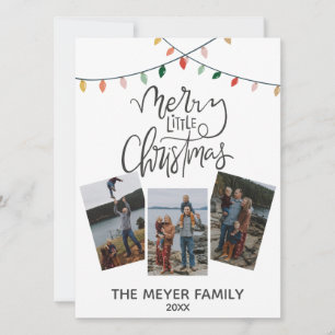 Merry Little Christmas Lights Photo Card