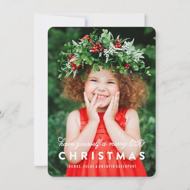 Merry Little Christmas Overlay | Photo Card (Front)