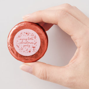 Merry Little Christmas Party Doodle Dipped Oreo Cookie Favors