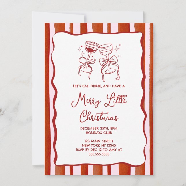 Merry little Christmas Party Invitation (Front)