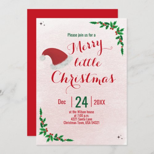 Merry Little Christmas Party Invitation