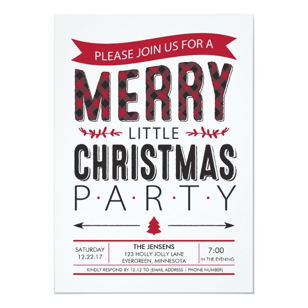 Merry Little Christmas Party Invitation