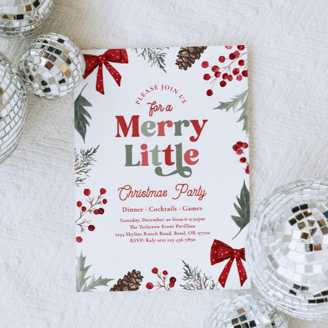 Merry Little Christmas Party Invitation (Creator Uploaded)