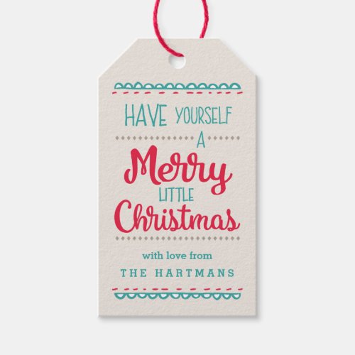 Merry Little Christmas Personalized Gift Tags