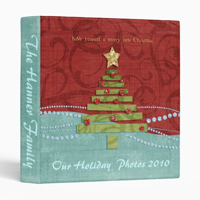 Merry Little Christmas Personalized Photo Binder (Front/Spine)
