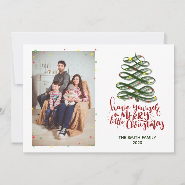 Merry Little Christmas Photo Card (Front)