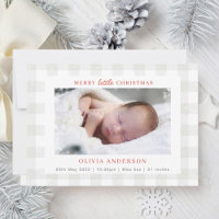 Merry Little Christmas Photo Collage Holiday Birth