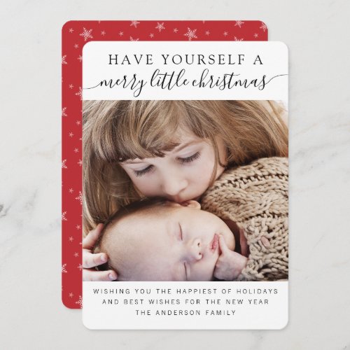 Merry Little Christmas Photo Holiday Card
