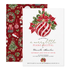 Merry Little Christmas Piano Recital Invitation