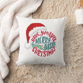 Merry Little Christmas Pillow by ModernMatrimony at Zazzle