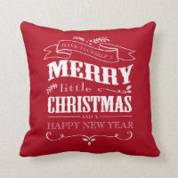 Merry Little Christmas -Red Pillow