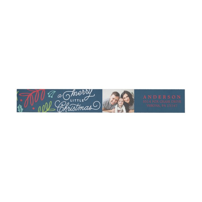 MERRY LITTLE CHRISTMAS return address wrap labels (Individual)