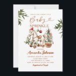 Merry Little Christmas Rocking Horse Baby Sprinkle Invitation<br><div class="desc">EDITABLE Merry Little Christmas Rocking Horse Baby Sprinkle Invitation
Elegant  Christmas Tree Toys Winter Merry Little Baby Shower Party</div>