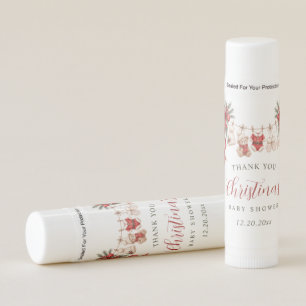 Merry Little Christmas Santa Baby Shower Thank You Lip Balm