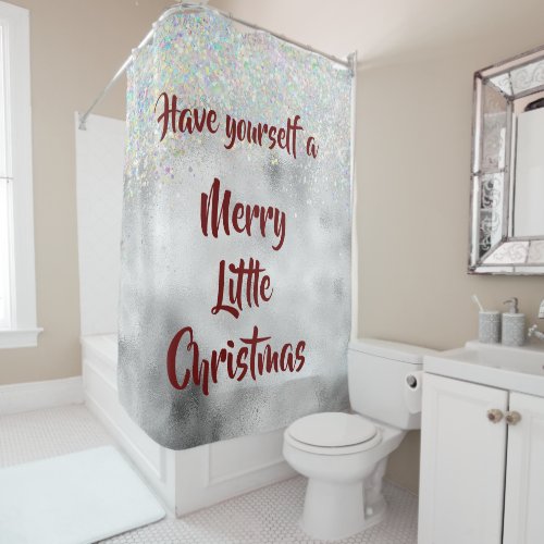 Merry Little Christmas Shower Curtain