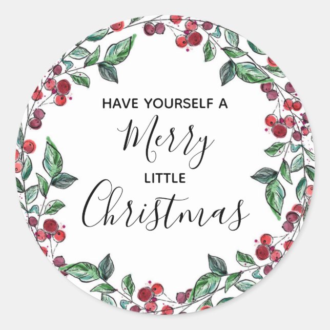 Merry little Christmas Sticker (Front)