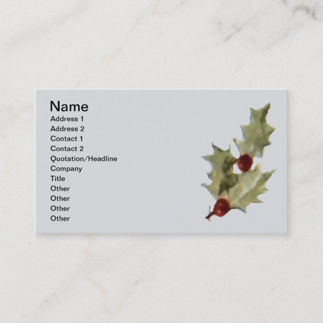 Merry Little Christmas Stocking Business Card (Front)