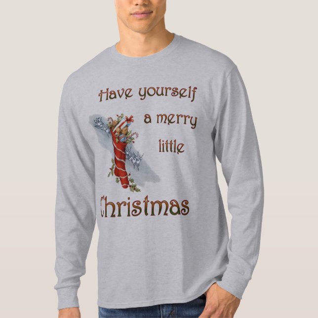 Merry Little Christmas Stocking T-Shirt (Front)