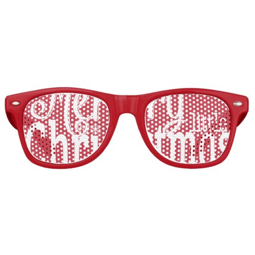 Merry Little Christmas Swag Party Glasses