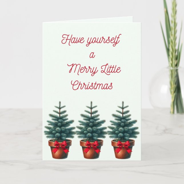 Merry Little Christmas Tree Card (Front)