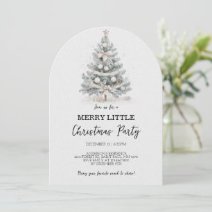 Merry Little Christmas Tree Party Invitation