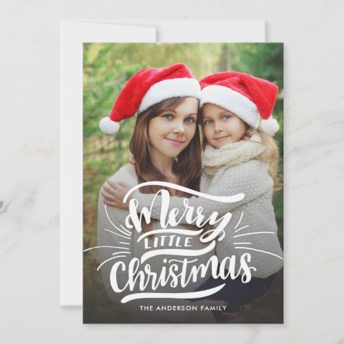 Merry Little Christmas Typography Full Photo