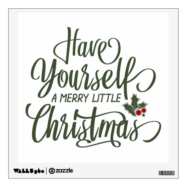 Merry Little Christmas Wall Decal (Front)