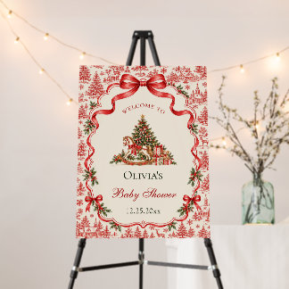 Merry Little Coquette Christmas Baby Shower Foam Board