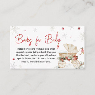 Merry Little Crest Baby Shower Books for Baby Enclosure Card