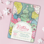 Merry Little December Birthday Party Invitation<br><div class="desc">This Merry Little Birthday Party Invitation is the perfect way to infuse your December birthday with vibrant cheer! This invitation, adorned with festive bright pink lettering, sets the tone for a lively celebration. The backdrop, an original watercolor painting, showcases a whimsical pink and green winter garden with a beautifully decorated...</div>