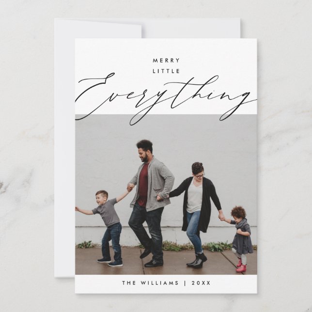 Merry Little Everything, Family Photo Layover Holiday Card (Front)
