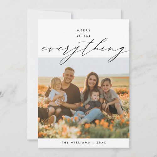 Merry Little Everything Family Photo Layover Holiday Card