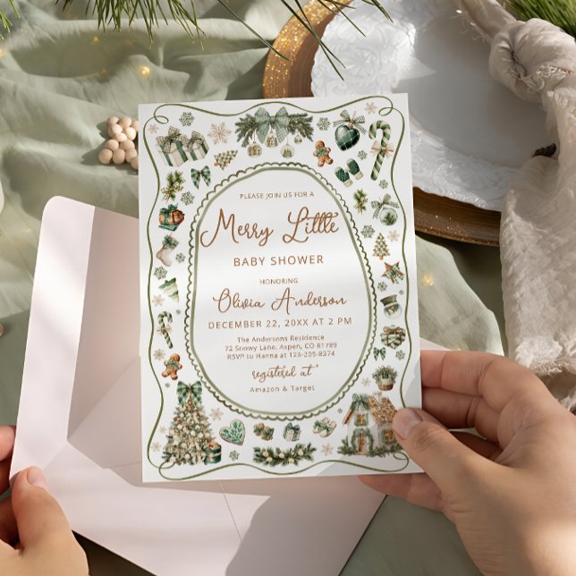 Merry Little Gender Neutral Baby Shower Invitation (Creator Uploaded)
