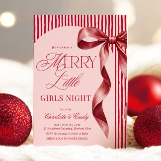 Merry Little Girls Night Christmas Invitation