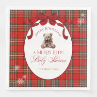 Merry Little Red Bow Christmas Plaid