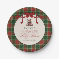 Merry Little Red Bow Christmas Plaid