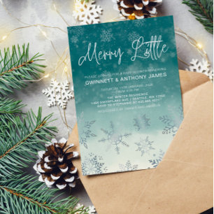 Merry Little Snowflakes Baby Shower Invitation