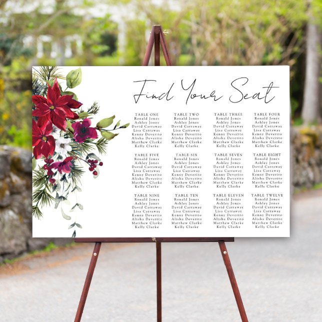 Merry Little Wedding Seating Chart Foam Board (Creator Uploaded)