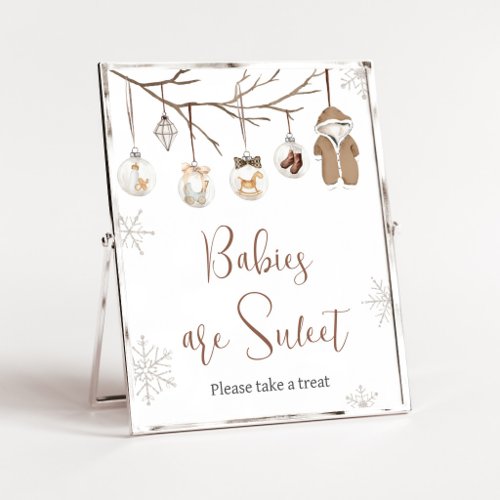 Merry Little Winter Christmas Babies are Sweet  Poster